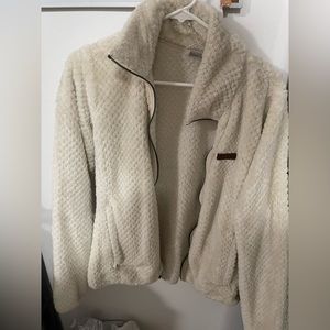 White Columbia pile fleece jacket size M